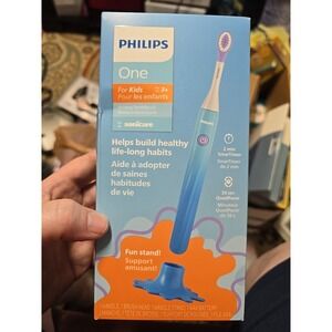Philips One by Sonicare Kids Battery Toothbrush for Ages 3+, Blue Sealed